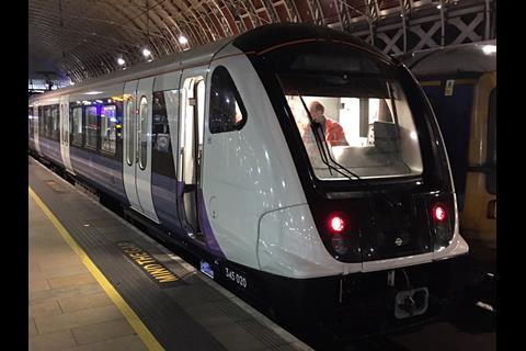 Bombardier Class 345 EMUs for Elizabeth Line services are now on test between London Paddington, Maidenhead and Reading (Photo: TfL).